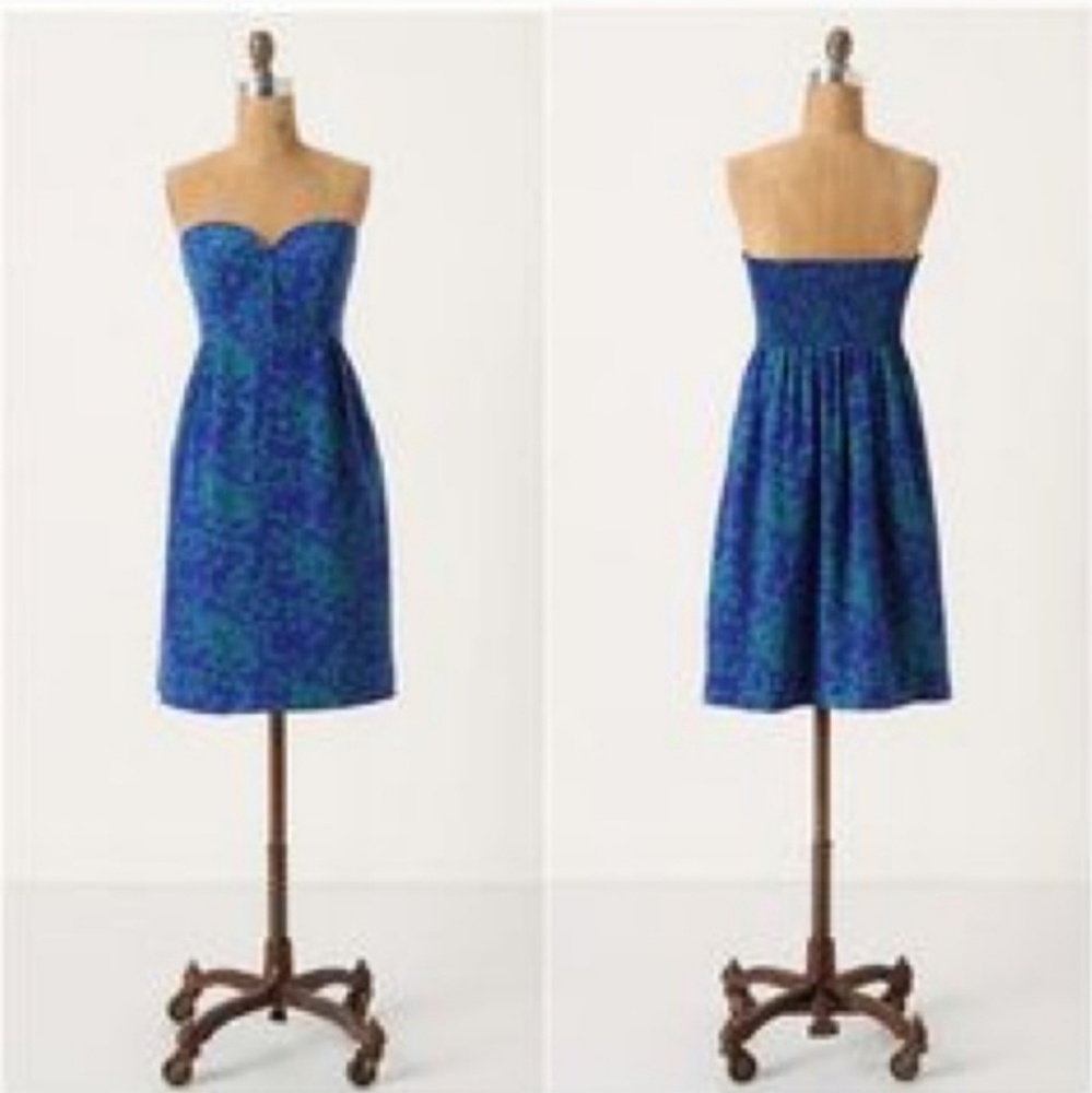 Maple/Anthropologie Silken Stitches Strapless Dress Size 2